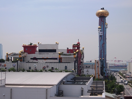 スラッジセンター屋上から望む舞洲工場